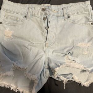 Old Navy Light Blue Distressed Denim Shorts